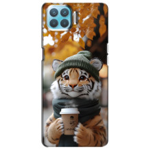 Печатный чехол «Зверята с кофе» для Oppo A93 – Тигр с кофе