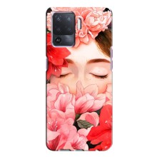 Чехлы (ART) Цветы на Oppo A94 (VPrint) (Глаза в цветах)