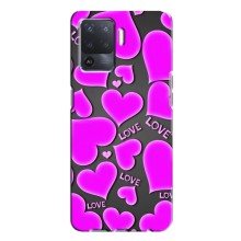 Чехлы для любимой на Оппо А94 (VPrint) (Pink hearts)