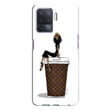 Чохли Луі Вітон для Oppo A94 (AlphaPrint - LOUIS VUITTON) (кава LOUIS VUITTON)