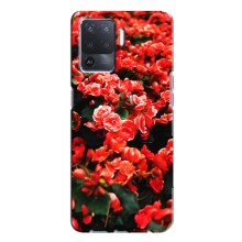 Чехлы с Цветами для Oppo A94 (VPrint) (Цветы красные)