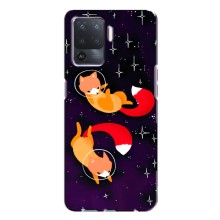 Чехлы с картинкой Лисички для Oppo A94 (VPrint) (Лисички космонавты)