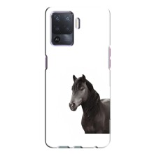 Чехлы с Лошадью дляOppo A94 (VPrint) (Чорний кінь)