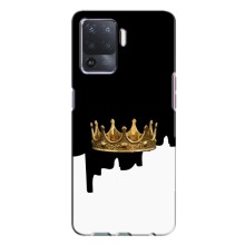 Чехол (Корона на чёрном фоне) для Оппо А94 – Золотая корона