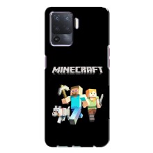 Чехол Майнкрафт на Oppo A94 (AlphaPrint) Minecraft (герои Minecraft)