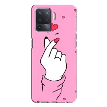 Чехол с принтом для Oppo A94 (AlphaPrint - Знак сердечка) – Знак Love