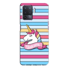 Чехол для Оппо А94 - (Единорожки - Новинки) (AlphaPrint) (Unicorn)