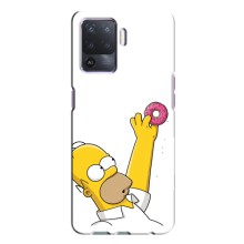 Чехол с Симпсонами для Oppo A94 (VPrint) (Гомер с пончиком)