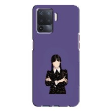 Чехлы Венсдей на Oppo A94 Уэнсдей (AlphaPrint) (Уэнздей в черном)