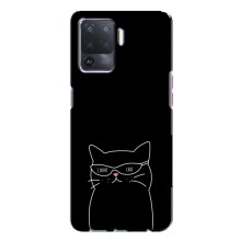 Чехол с рисунком кот на Oppo A94 (Равнодушный кот)