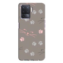 Чехол с рисунком кот на Oppo A94 (Лапы и усы)