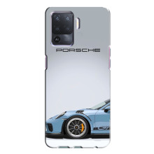 Чехол с авто Порше для Oppo A94 – Голубой Порше