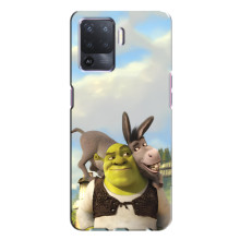 Чехол с мультфильмом Шрек на Oppo A94 – Шрек и осел