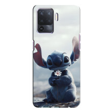 Чехол с рисунком Стич для Oppo A94 – Стич с цветочком