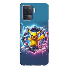 Чехол с Пикачу на Oppo A94 (Лого Пикачу)