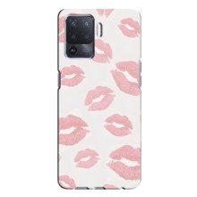 Чехол с розовым рисунком для Oppo A94 (Розовые губы)