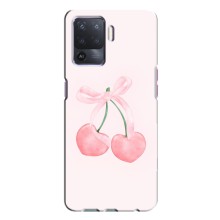 Чехол с розовым рисунком для Oppo A94 (Розовые вишни)