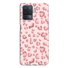 Чехол с розовым рисунком для Oppo A94 (Розовый леопард)