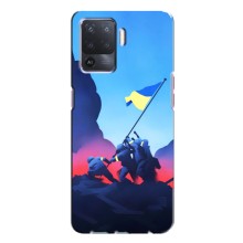 Чехол с украинским воином на Oppo A94 – Украинский прапор