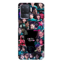 Чехол Гра в кальмара для Oppo A94 – Коллаж игры кальмара