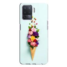 Чехлы с тематикой "ЦВЕТЫ" на Oppo A94 (Цветок-мороженное)