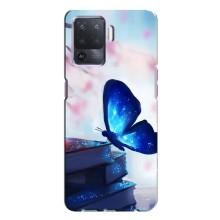 Силіконовий бампер з картинкою звірів для Oppo A94 (Метелик синій)