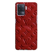 Текстурный Чехол Louis Vuitton для Оппо А94 (Красный ЛВ)