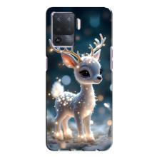 Яркий чехол для Oppo A94 с Зимними Оленятами – Блистающий оленёнок