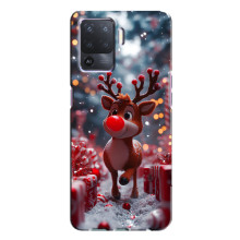 Яркий чехол для Oppo A94 с Зимними Оленятами – Олень среди подарков