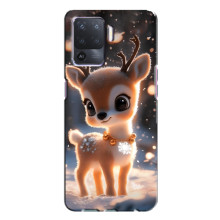 Яркий чехол для Oppo A94 с Зимними Оленятами – Оленёнок