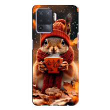 Друкований чохол 'Звірята з кавою' для Oppo A94 – Білка з кавою