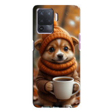 Друкований чохол 'Звірята з кавою' для Oppo A94 – Песик з кавою