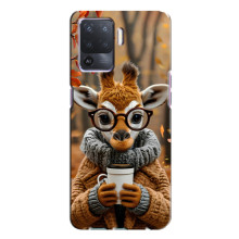 Друкований чохол 'Звірята з кавою' для Oppo A94 – Жираф з кавою