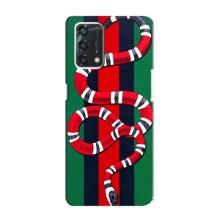 Чохли  GUCCI для Оппо А95 (AlphaPrint) (Gucci змія)