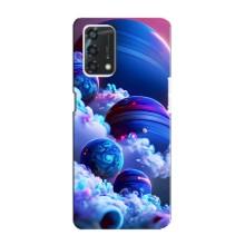 Чехлы КОСМОС для Oppo A95 – Синие планеты