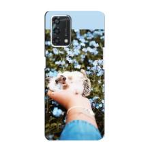 Чехлы с изображением разных животных для Oppo A95 (Ежик на руках)