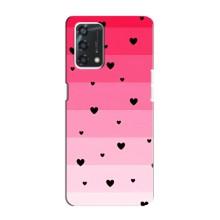 Чохли з тематикою "Маленькі Сердчеки" на Oppo A95 (Чорні сердечка)