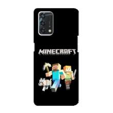 Чохол Майнкрафт на Oppo A95 (AlphaPrint) Minecraft (герої Minecraft)