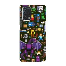 Чохол Майнкрафт на Oppo A95 (AlphaPrint) Minecraft (Колаж Майнкрафт)