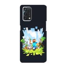 Чохол Майнкрафт на Oppo A95 (AlphaPrint) Minecraft (персонажі Minecraft)