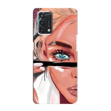 Чехол с печатью для Oppo A95 - (Мода) (AlphaPrint) – Макияж