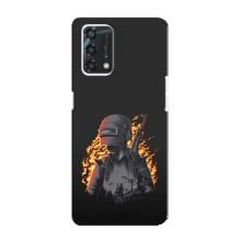 Силиконовый чехол с картинкой "Герой Pubg" на Oppo A95 – В огне