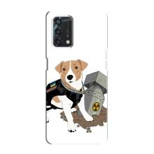 Чехол с принтом Собаки Патрон для Oppo A95 – Пёс Патрон с ракетой