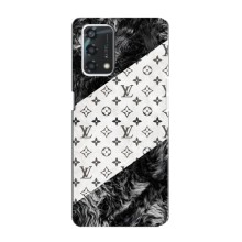 Чехол Стиль Louis Vuitton на Oppo A95 (LV на белом)