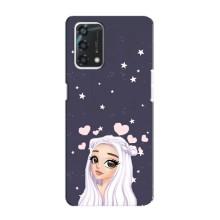 Чехол Стильные девушки на Oppo A95 – Девушка и сердечки