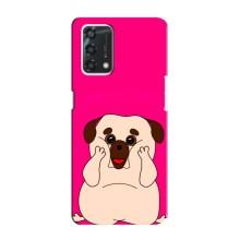 Чохол (ТПУ) Милі песики для Oppo A95 – Веселий Мопсік