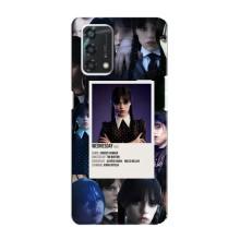 Чехлы Венсдей на Oppo A95 Уэнсдей (AlphaPrint) (коллаж Уэнздей)