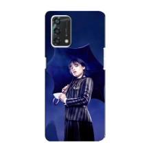 Чехлы Венсдей на Oppo A95 Уэнсдей (AlphaPrint) (Уэнздей с зонтом)