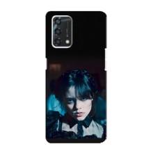 Чехлы Венсдей на Oppo A95 Уэнсдей (AlphaPrint) (взгляд Уэнздей)