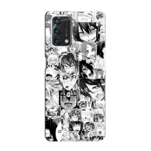 Чехол с символикой Аниме для Oppo A95 (Анимешные лица)